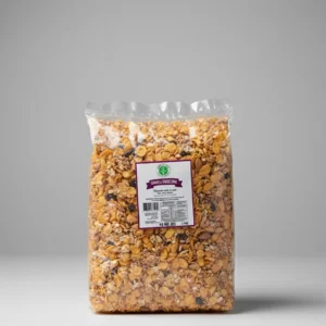 Granola tradicional de 1 kg, crocante y rica en fibra. Ideal para desayunos saludables. La mejor opción para comprar granola nutritiva y rendidora.